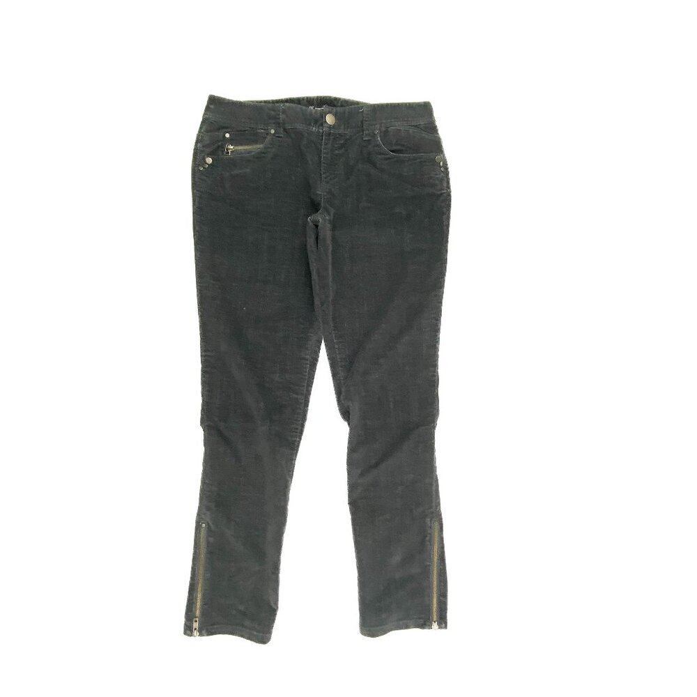 INC Skinny Zip Pockets‎ Ankles Women's size 14 Gray Velvet pants